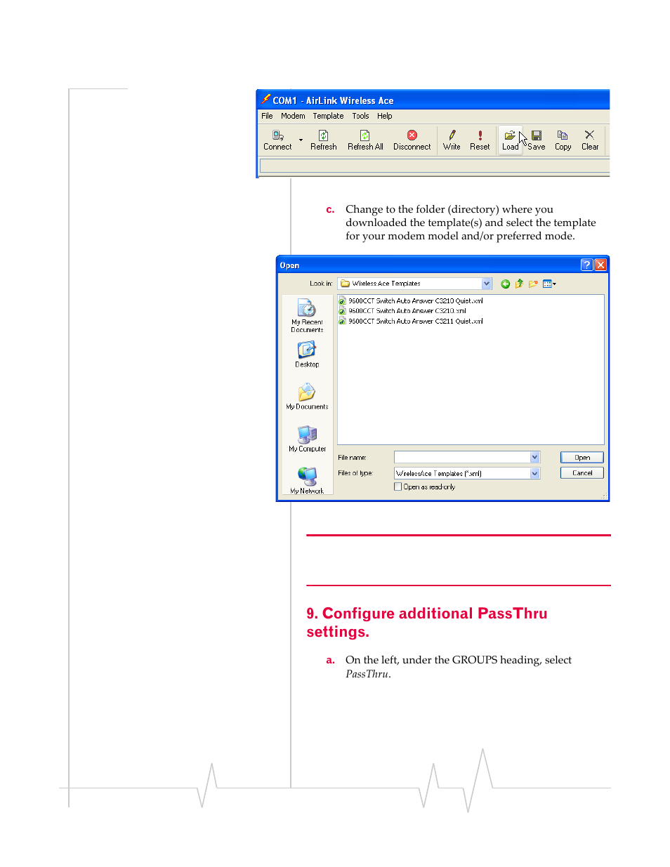 Configure additional passthru settings | Sierra Wireless RAVEN 1X 20070914 User Manual | Page 153 / 176