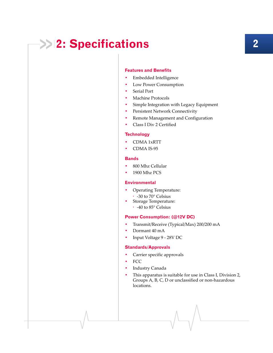 Specifications | Sierra Wireless RAVEN 1X 20070914 User Manual | Page 23 / 176