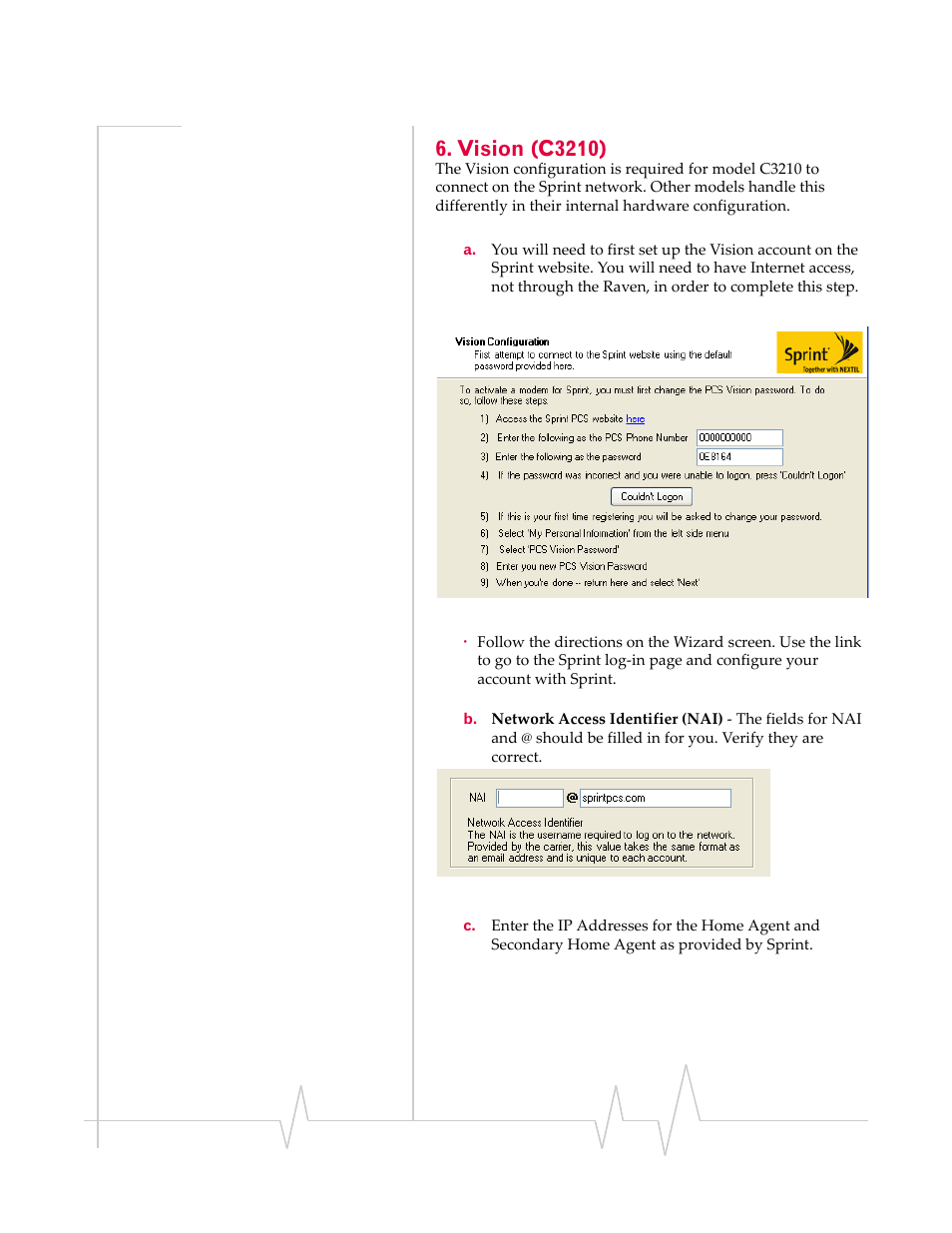 Vision (c3210) | Sierra Wireless RAVEN 1X 20070914 User Manual | Page 31 / 176