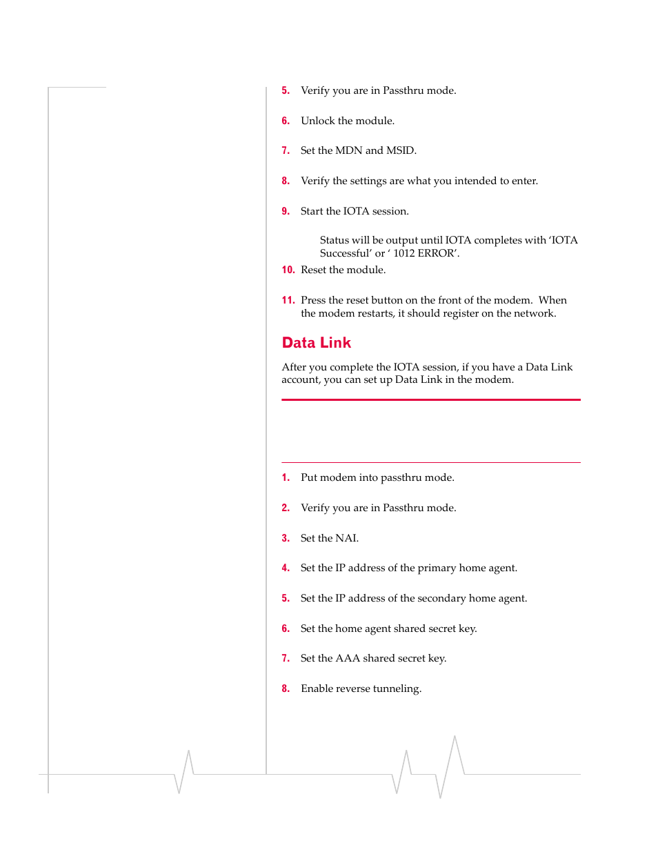 Data link | Sierra Wireless RAVEN 1X 20070914 User Manual | Page 40 / 176