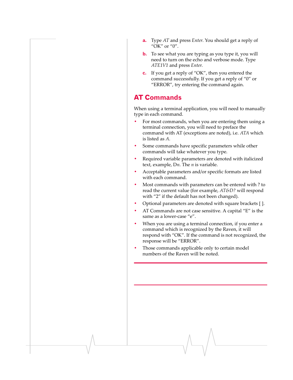 At commands | Sierra Wireless RAVEN 1X 20070914 User Manual | Page 59 / 176