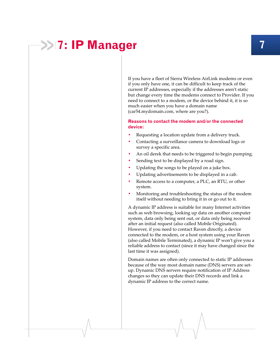 Ip manager | Sierra Wireless RAVEN 1X 20070914 User Manual | Page 75 / 176