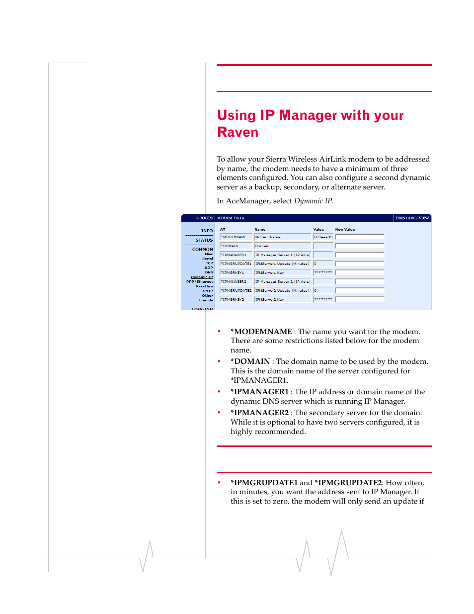 Using ip manager with your raven, Using ip manager with, Your raven | Sierra Wireless RAVEN 1X 20070914 User Manual | Page 78 / 176