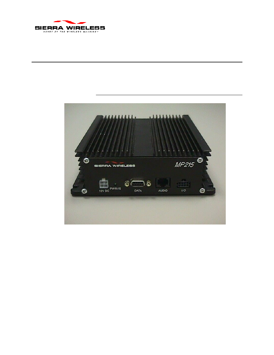 External interfaces, Host interface | Sierra Wireless MP215 User Manual | Page 15 / 38