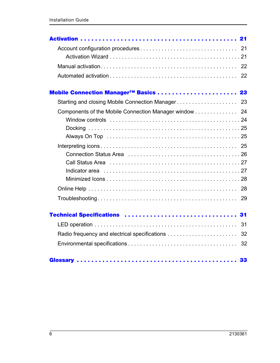 Sierra Wireless PC3320 User Manual | Page 8 / 40