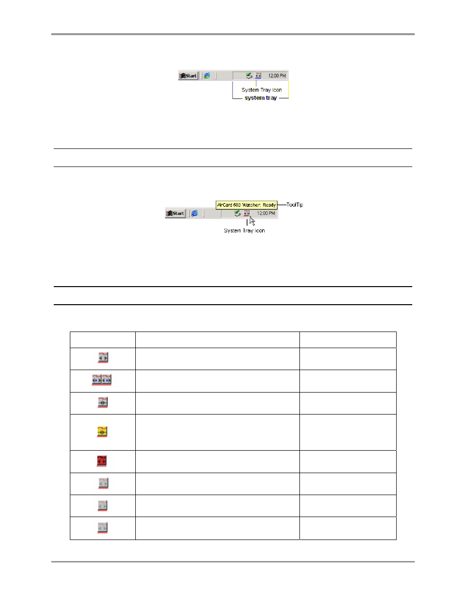 System tray icon | Sierra Wireless 580 User Manual | Page 26 / 41