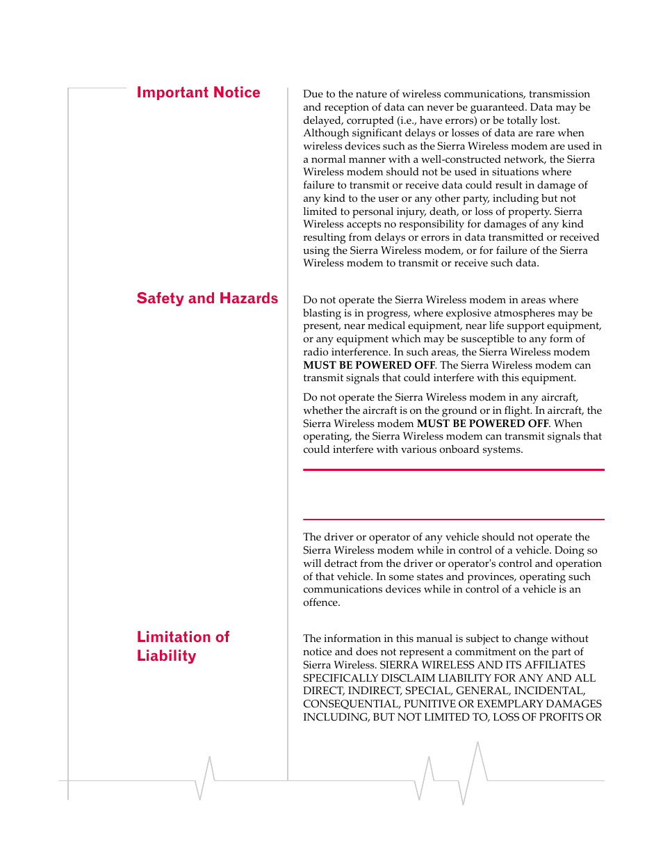 Sierra Wireless MP 595 User Manual | Page 3 / 68