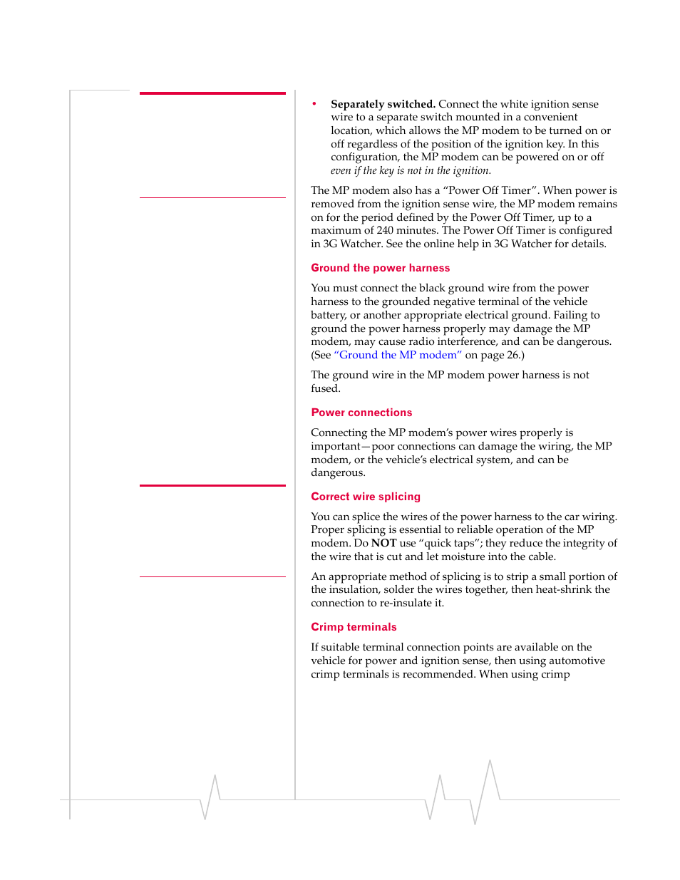 Ground the power harness | Sierra Wireless MP 595 User Manual | Page 31 / 68