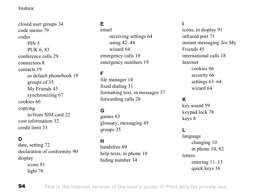 Sunway GSM 900 User Manual | Page 94 / 97