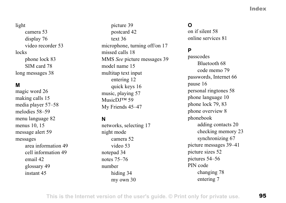 Sunway GSM 900 User Manual | Page 95 / 97