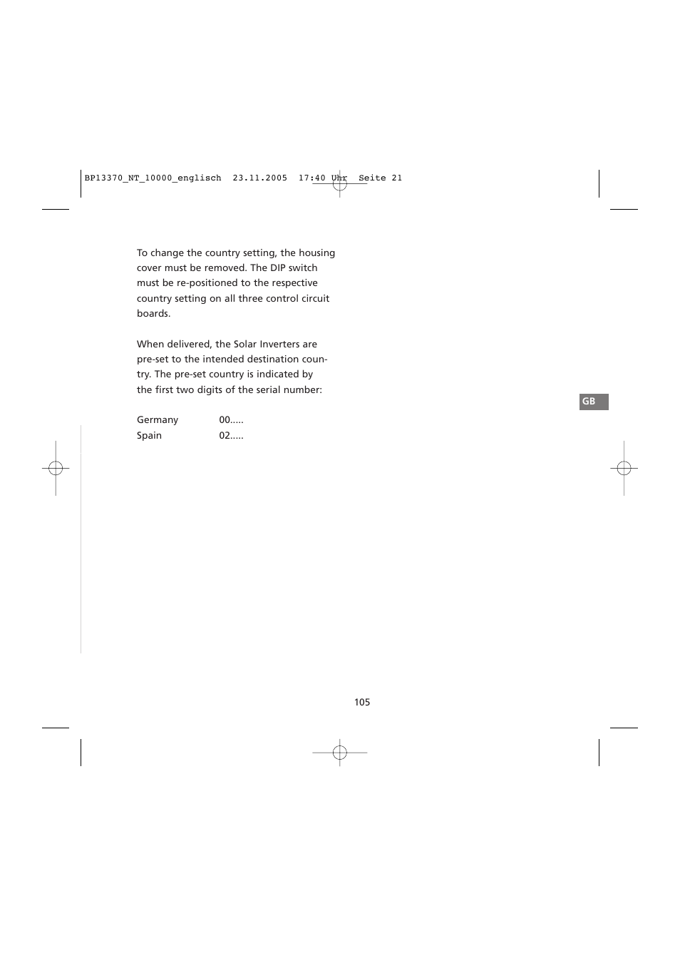 Sunway NT 10000 User Manual | Page 21 / 82