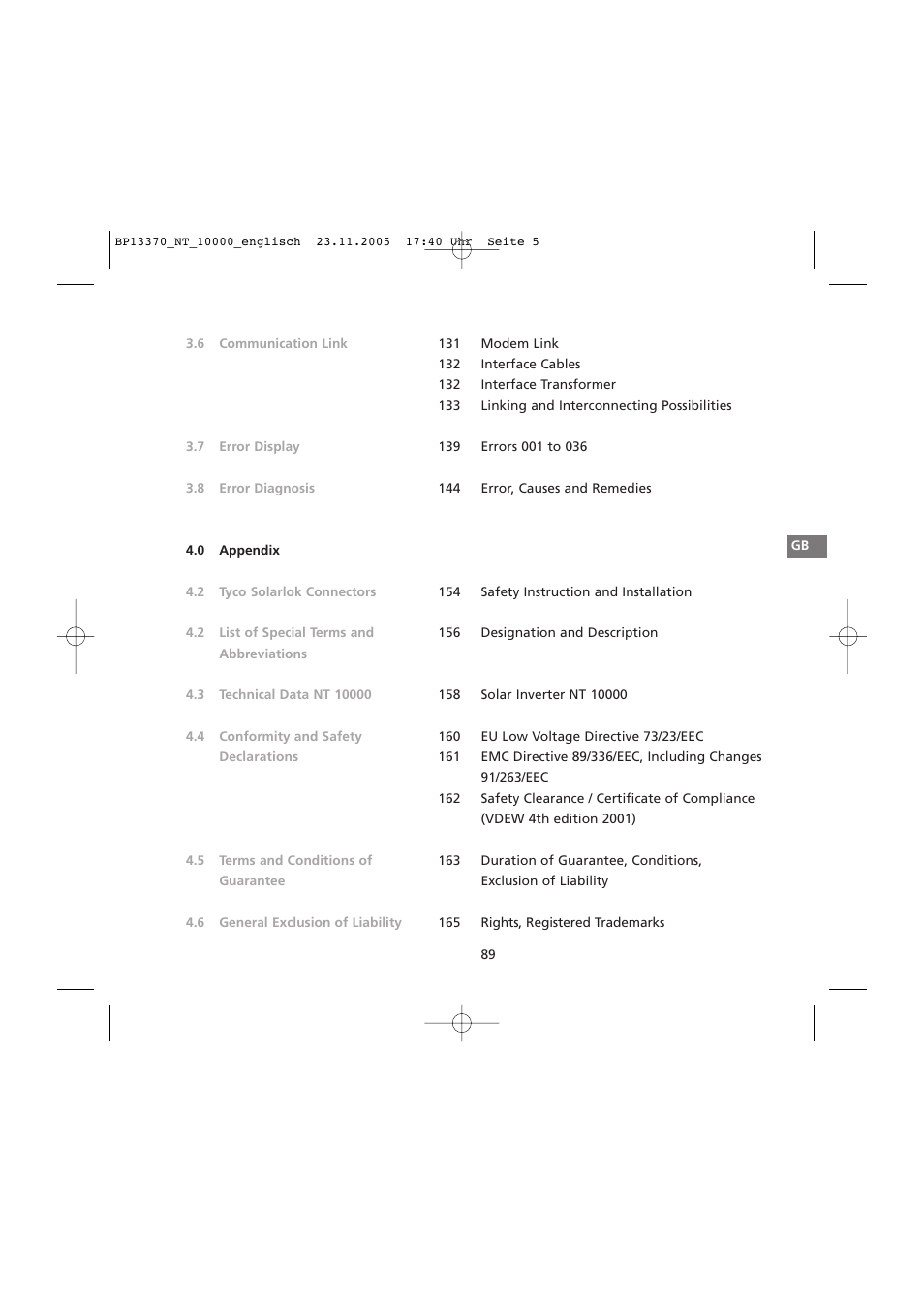 Sunway NT 10000 User Manual | Page 5 / 82