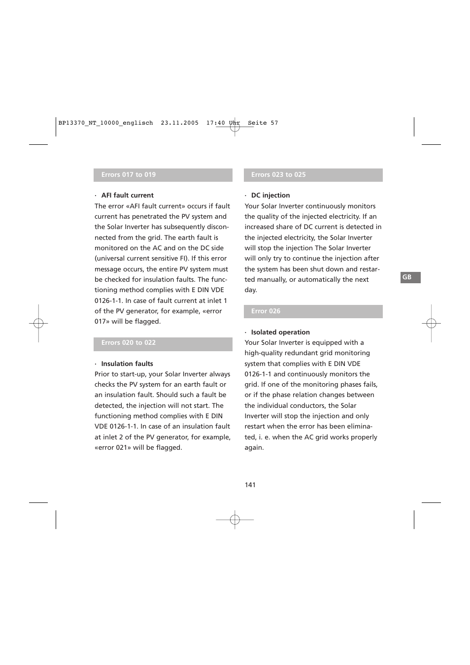 Sunway NT 10000 User Manual | Page 57 / 82