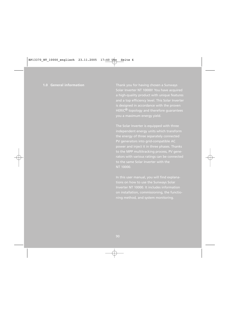 Sunway NT 10000 User Manual | Page 6 / 82
