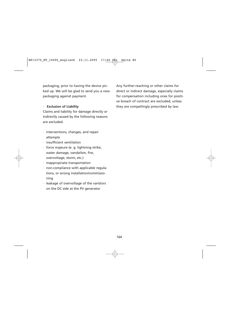 Sunway NT 10000 User Manual | Page 80 / 82