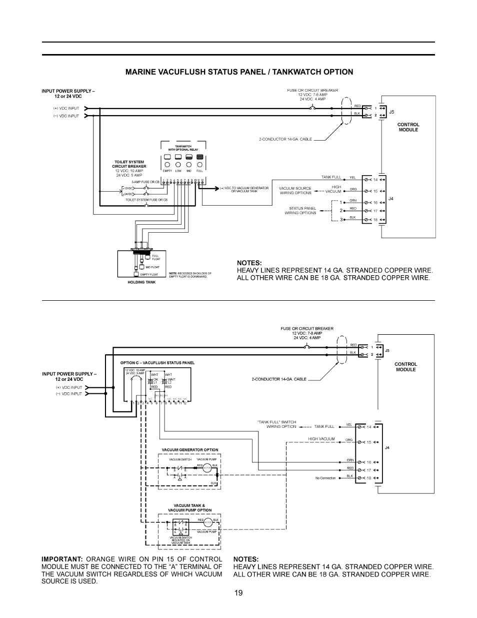 Marine wiring diagrams (cont’d) | SeaLand 3000 User Manual | Page 19 / 24