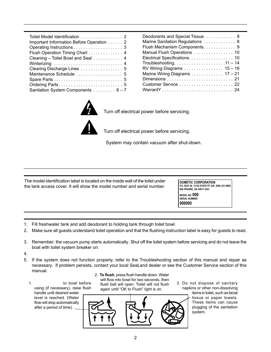 SeaLand 3000 User Manual | Page 2 / 24