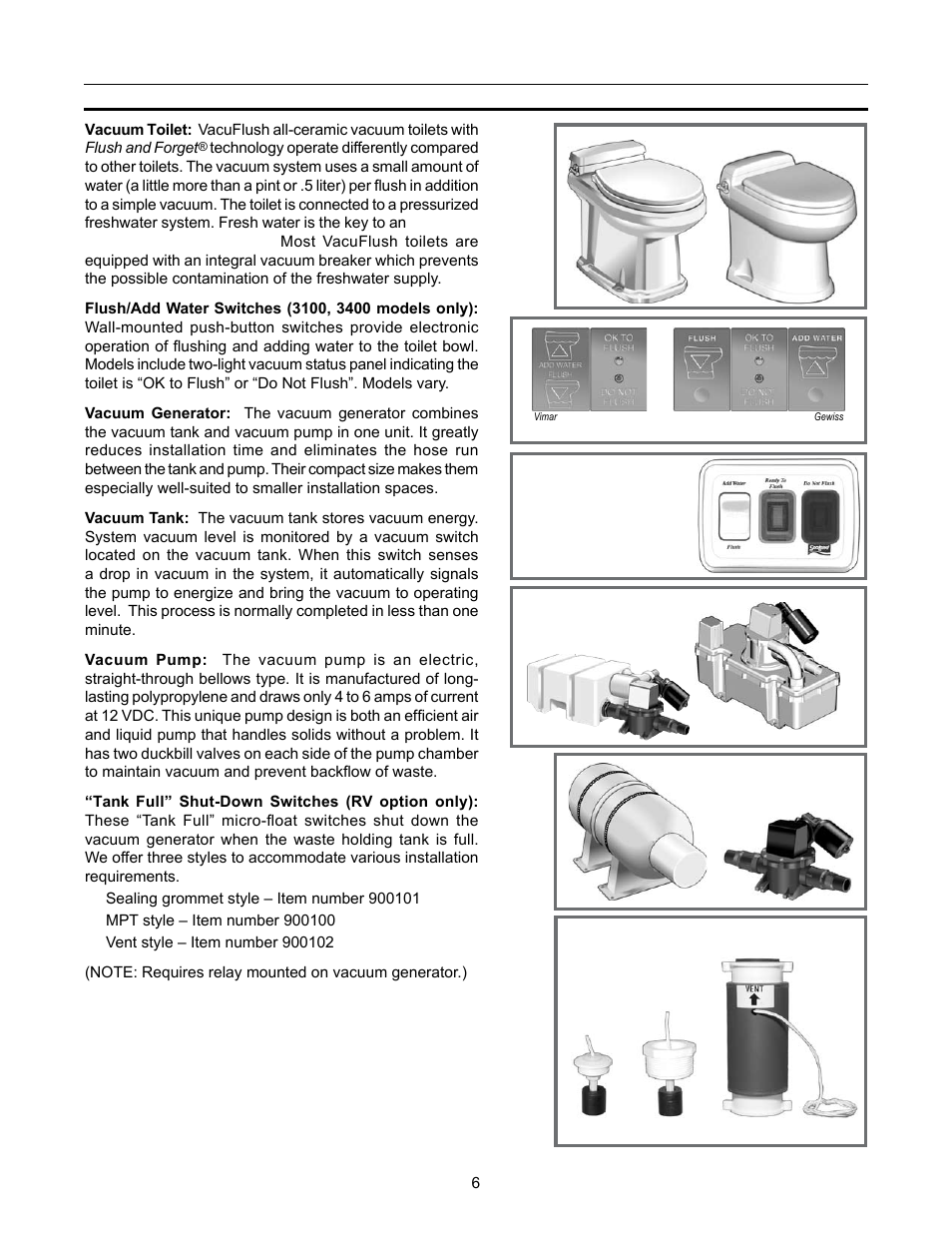 Sanitation system components | SeaLand 3000 User Manual | Page 6 / 24