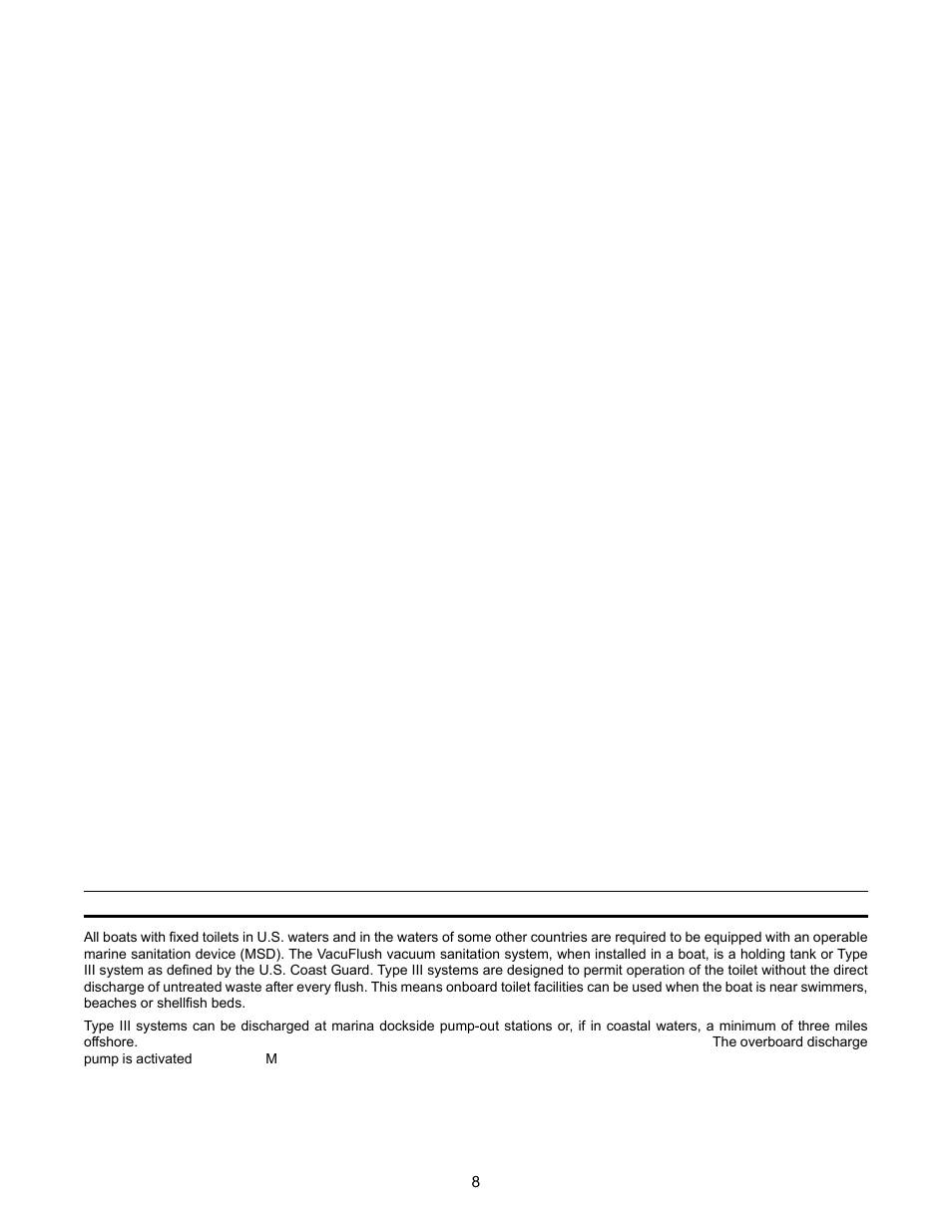 Deodorants and special tissue, Marine sanitation regulations | SeaLand 3000 User Manual | Page 8 / 24