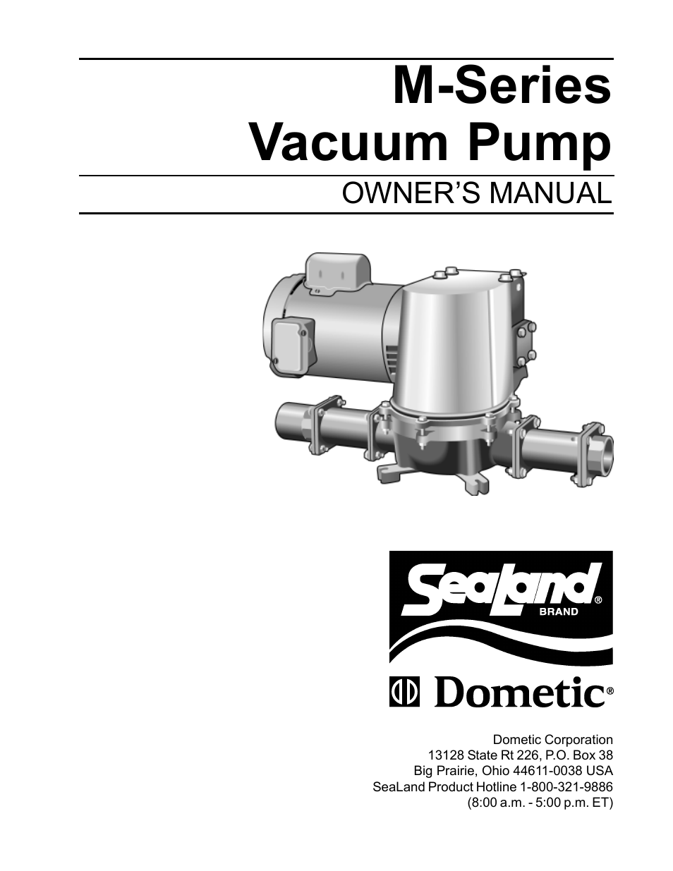 SeaLand Vacuum Pump User Manual | 12 pages