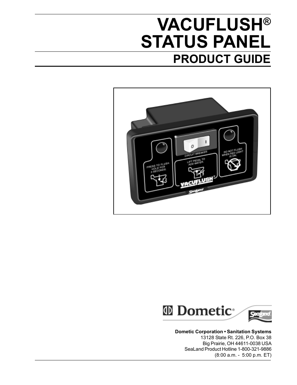 SeaLand VACUFLUSH User Manual | 8 pages