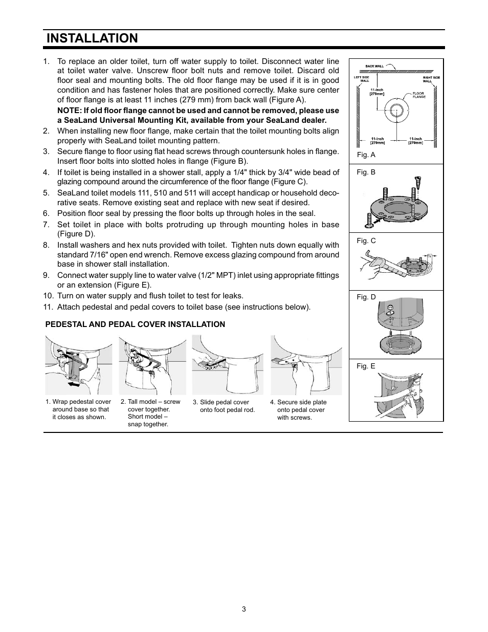 Installation | SeaLand 111 User Manual | Page 3 / 8