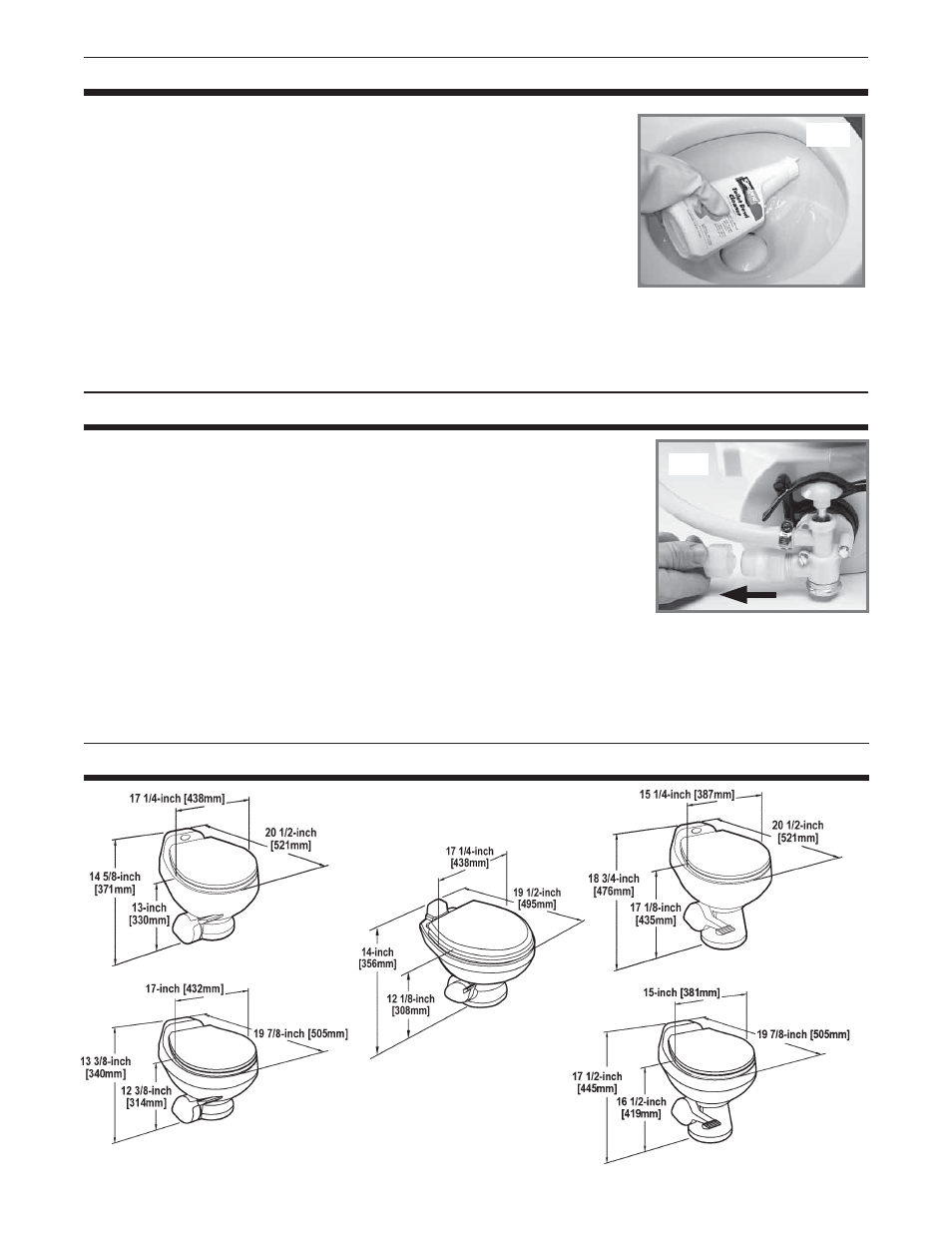 Proper bowl cleaning, Winterizing, Dimensional specifications | SeaLand 111 User Manual | Page 4 / 8