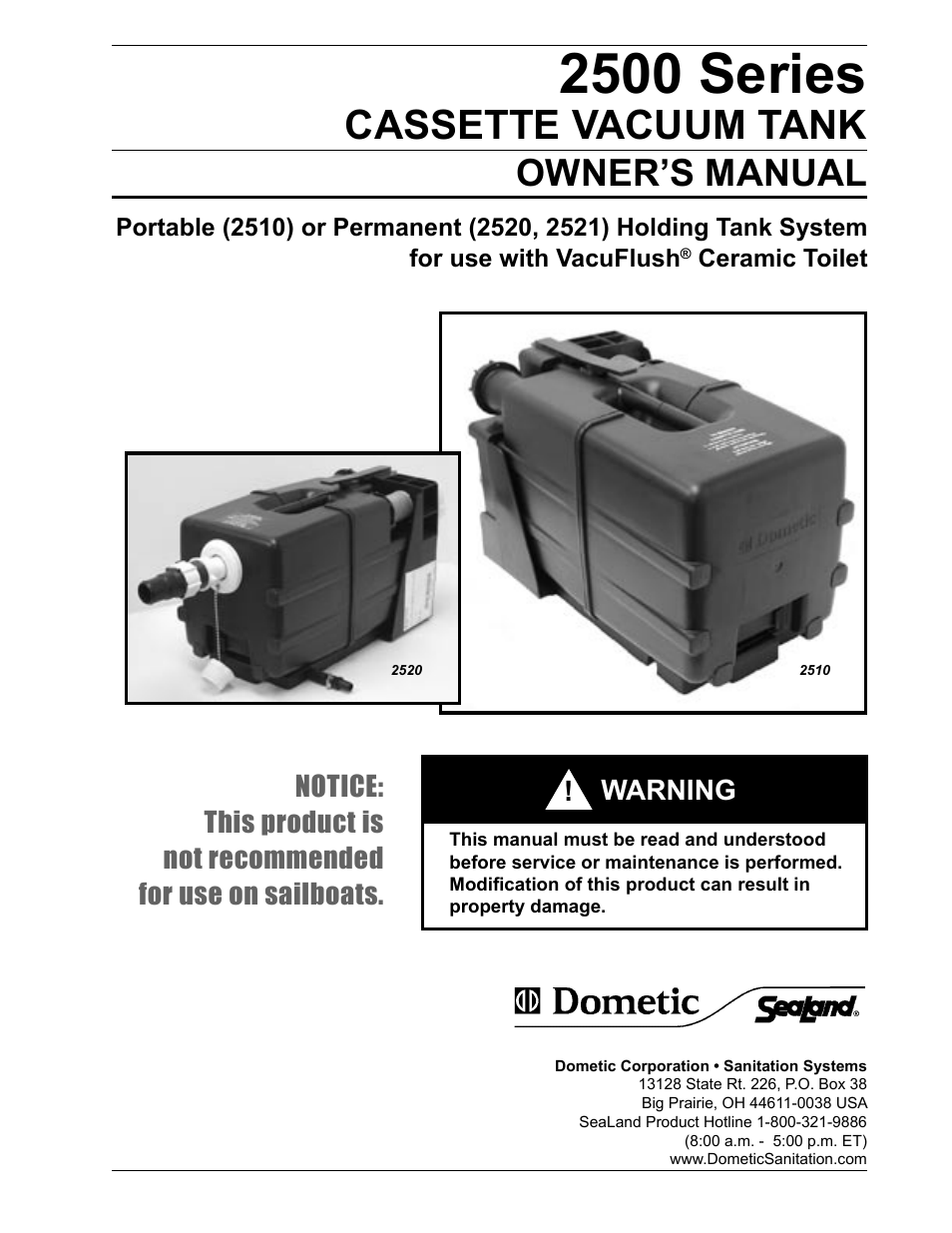 SeaLand 1 2500 Series User Manual | 12 pages