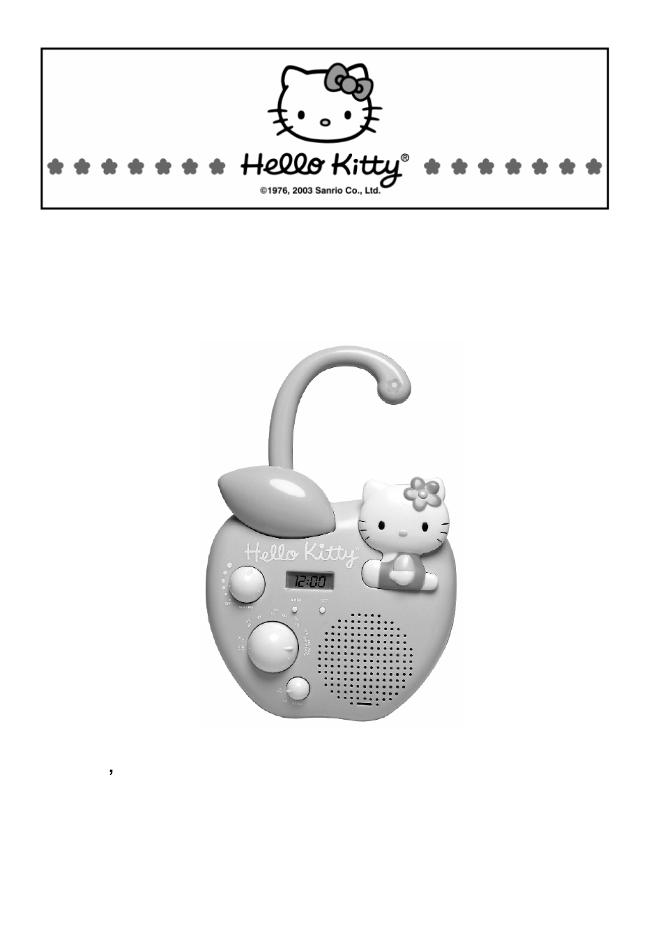 Spectra Hello Kitty KT2089 User Manual | 3 pages