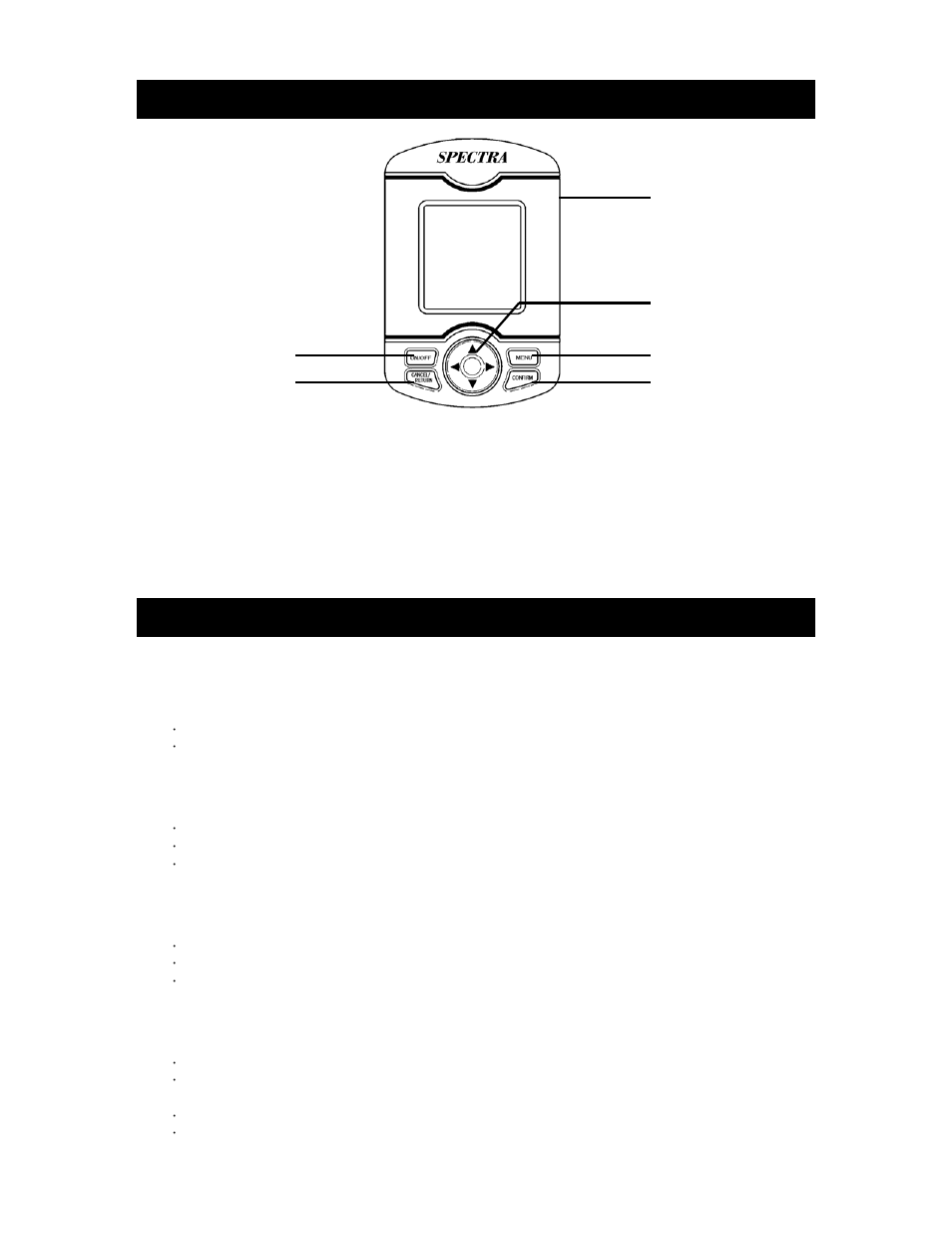 Locations of controls operations | Spectra DPF-105 User Manual | Page 3 / 9