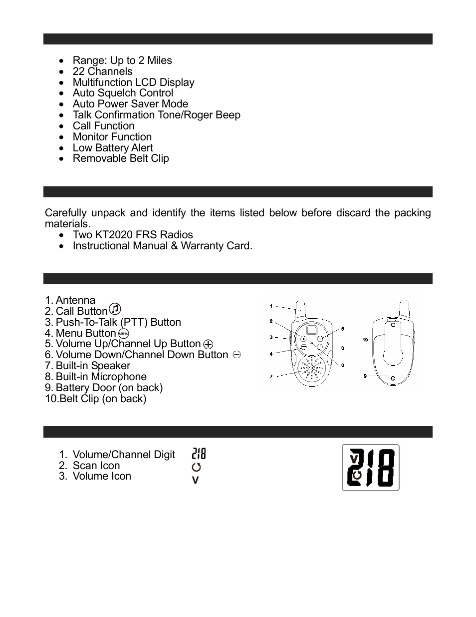 Lcd display | Spectra Hello Kitty KT2020 User Manual | Page 4 / 9