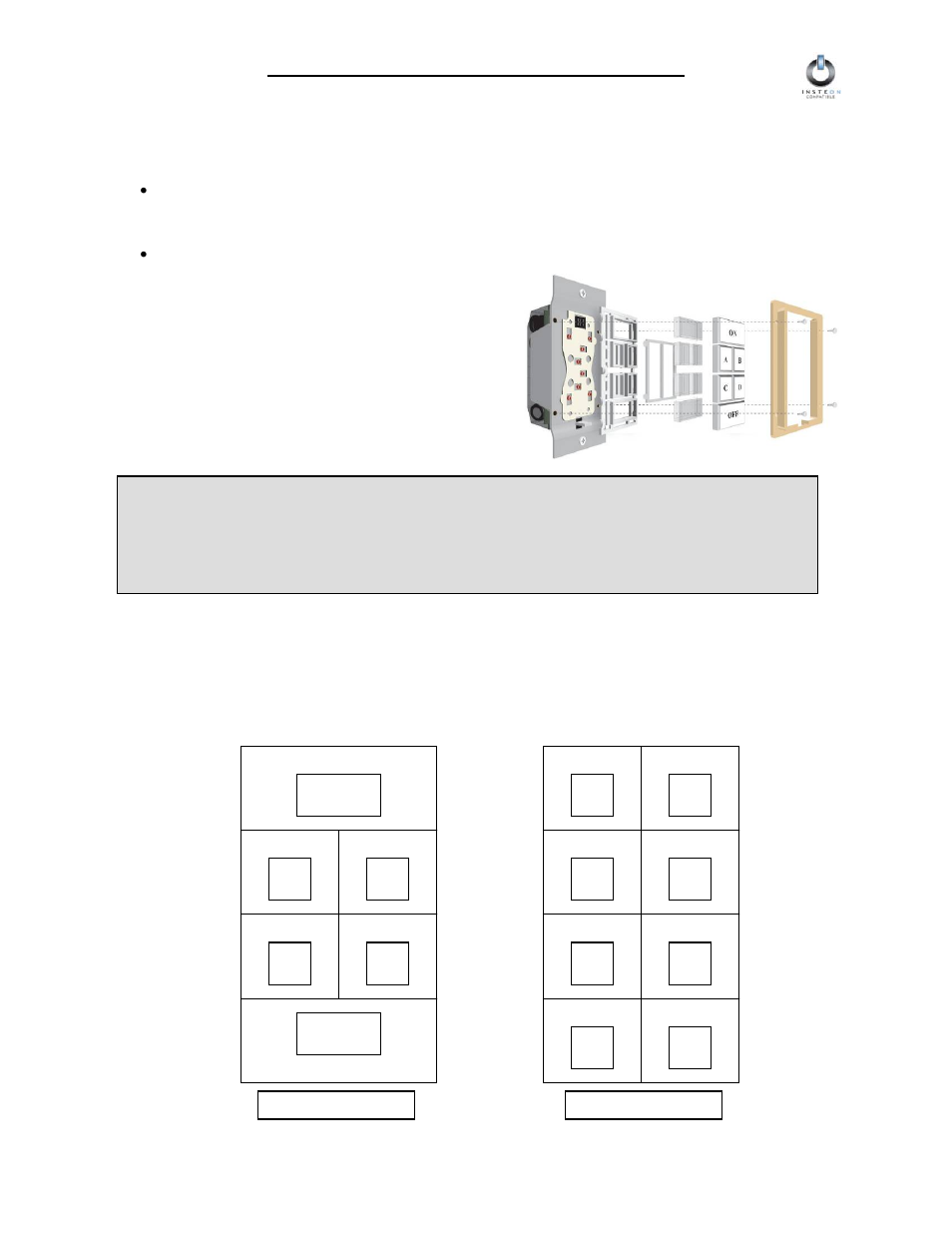 Attach six button or eight button plate, Button nomenclature | Smarthome NSTEON KEYPADLINK 2486D User Manual | Page 7 / 38