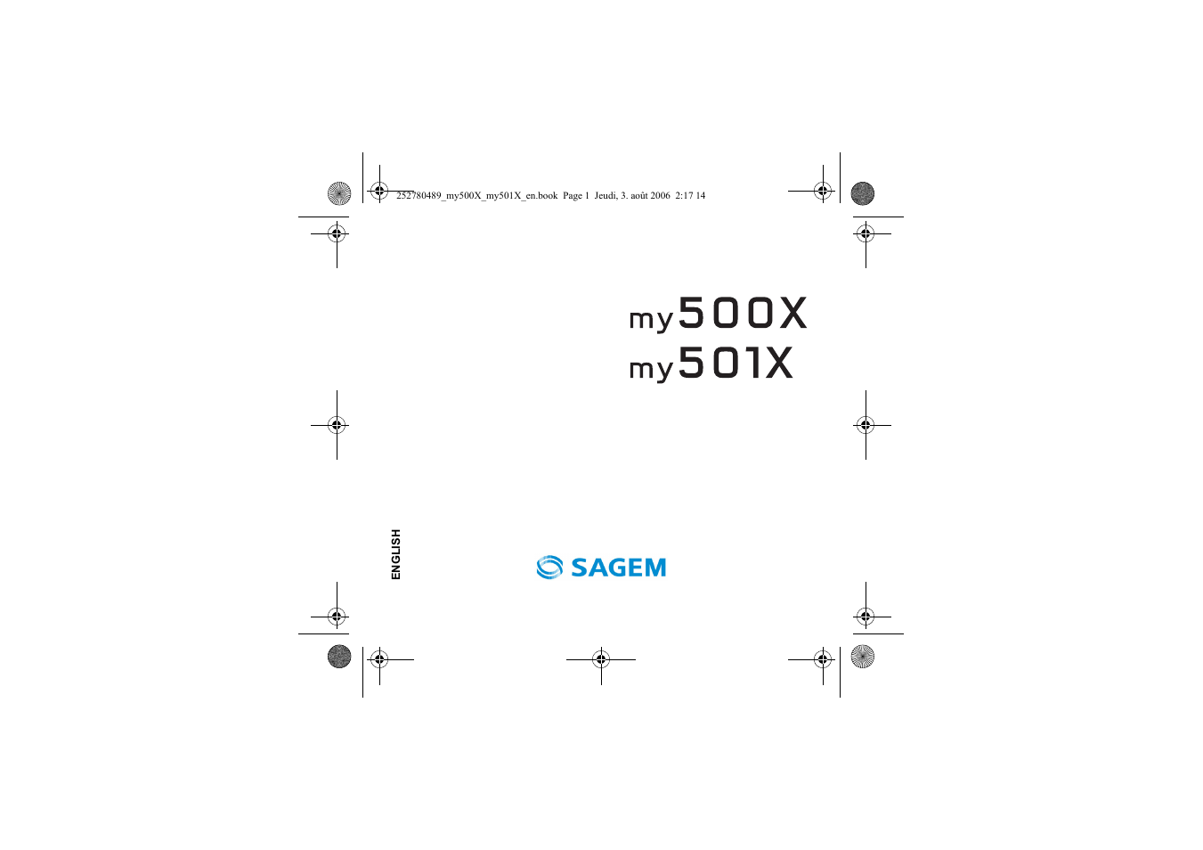 Sagem my500x User Manual | 66 pages