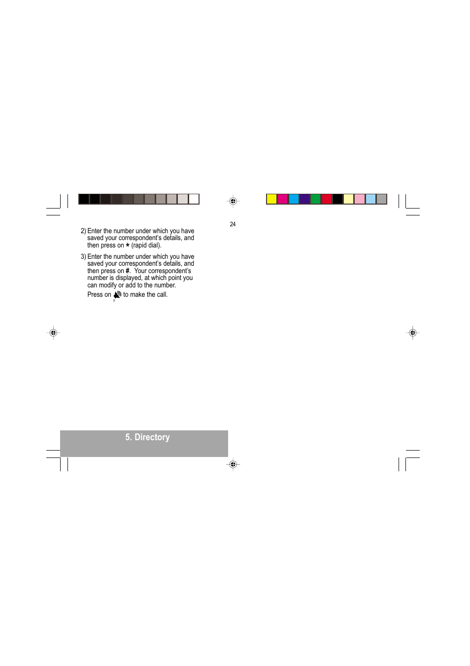 Directory | Sagem MY 302X User Manual | Page 25 / 63