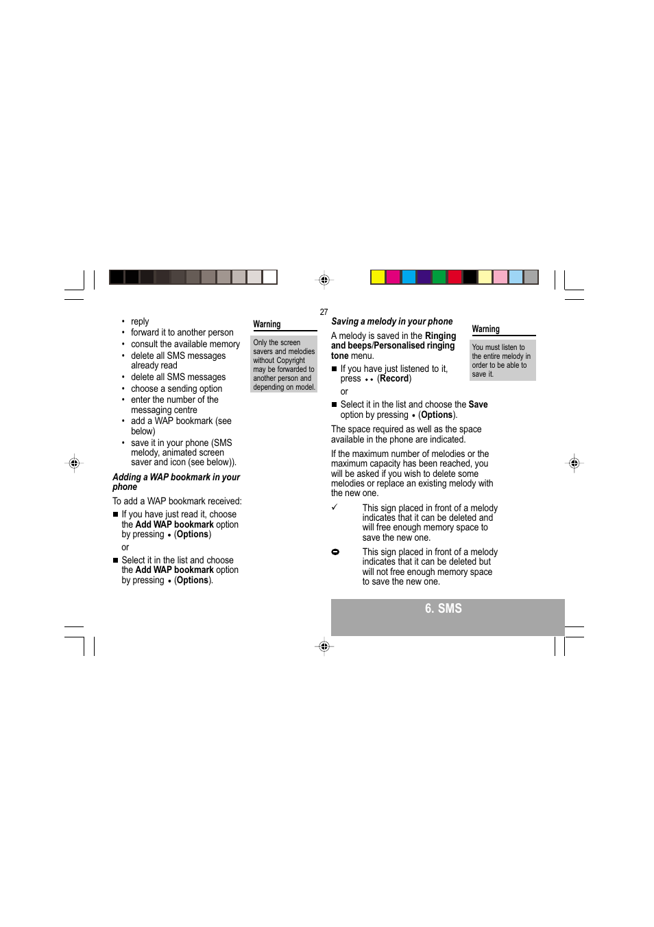 Sagem MY 302X User Manual | Page 28 / 63