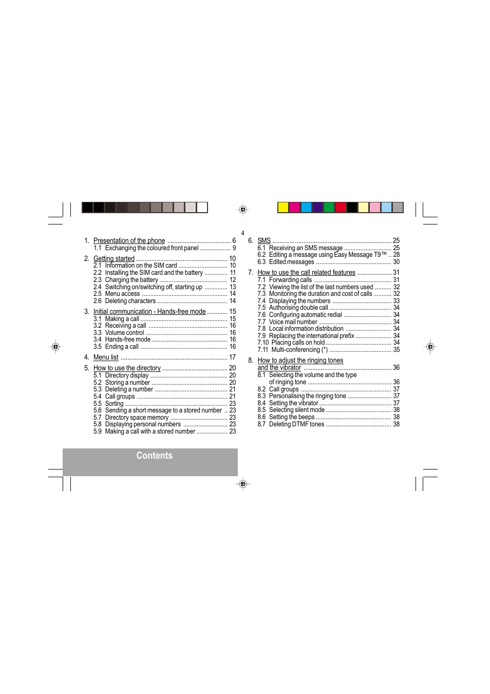 Sagem MY 302X User Manual | Page 5 / 63