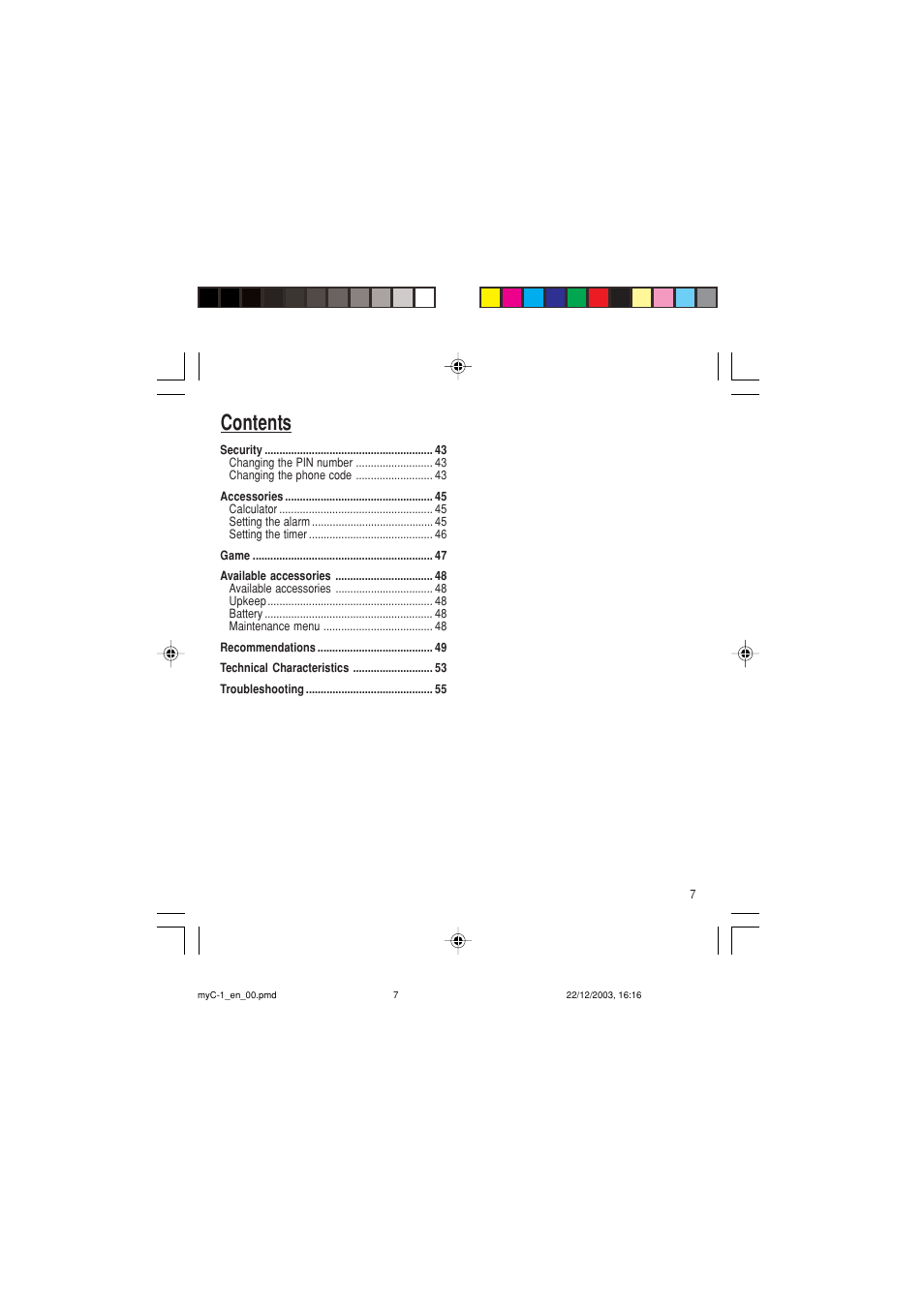 Sagem myC-1 User Manual | Page 8 / 61