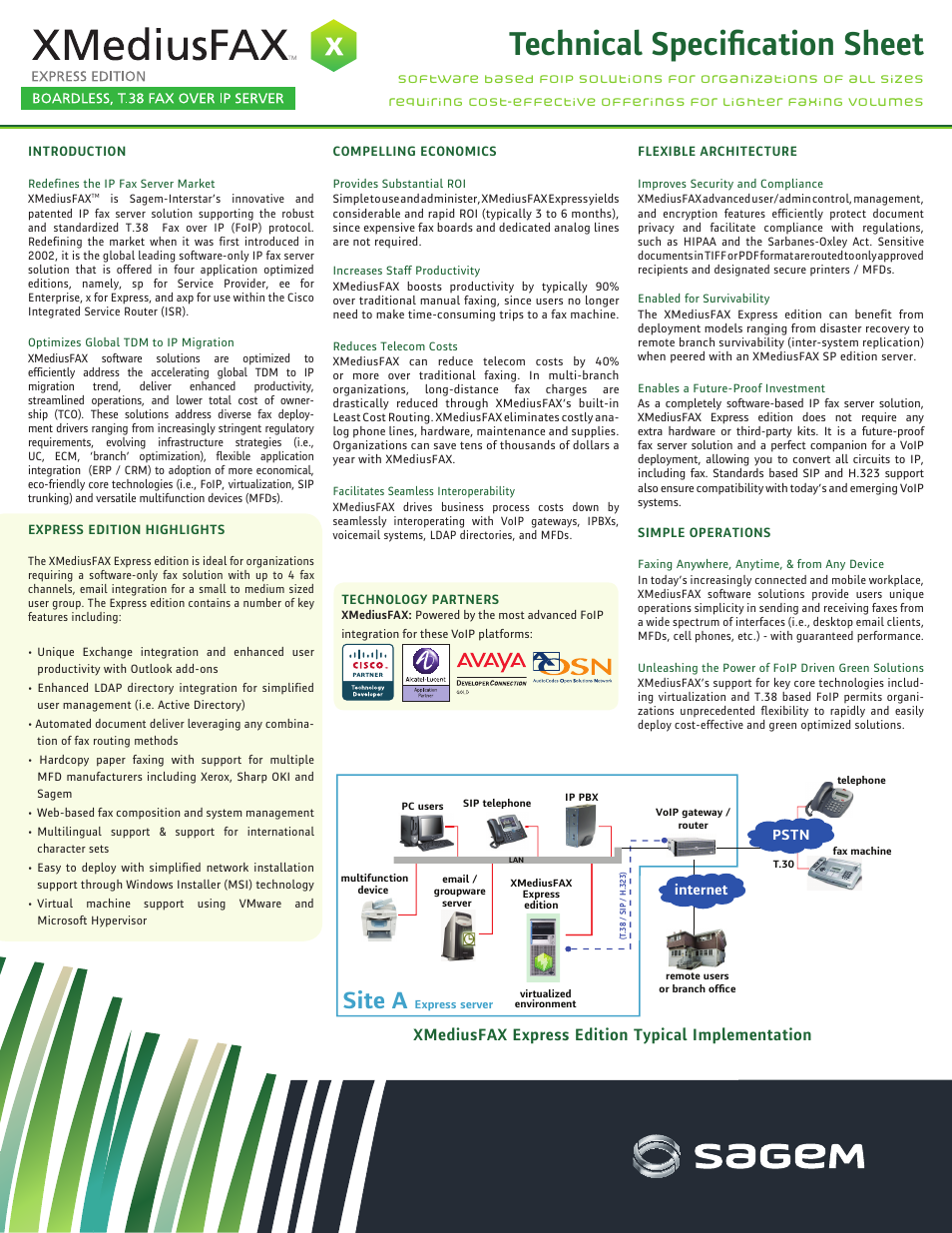 Sagem XMediusFAX User Manual | 2 pages