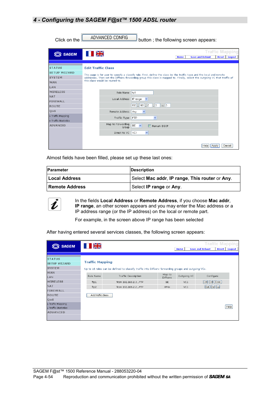 Sagem SAGEMFAST 1500WG User Manual | Page 100 / 138