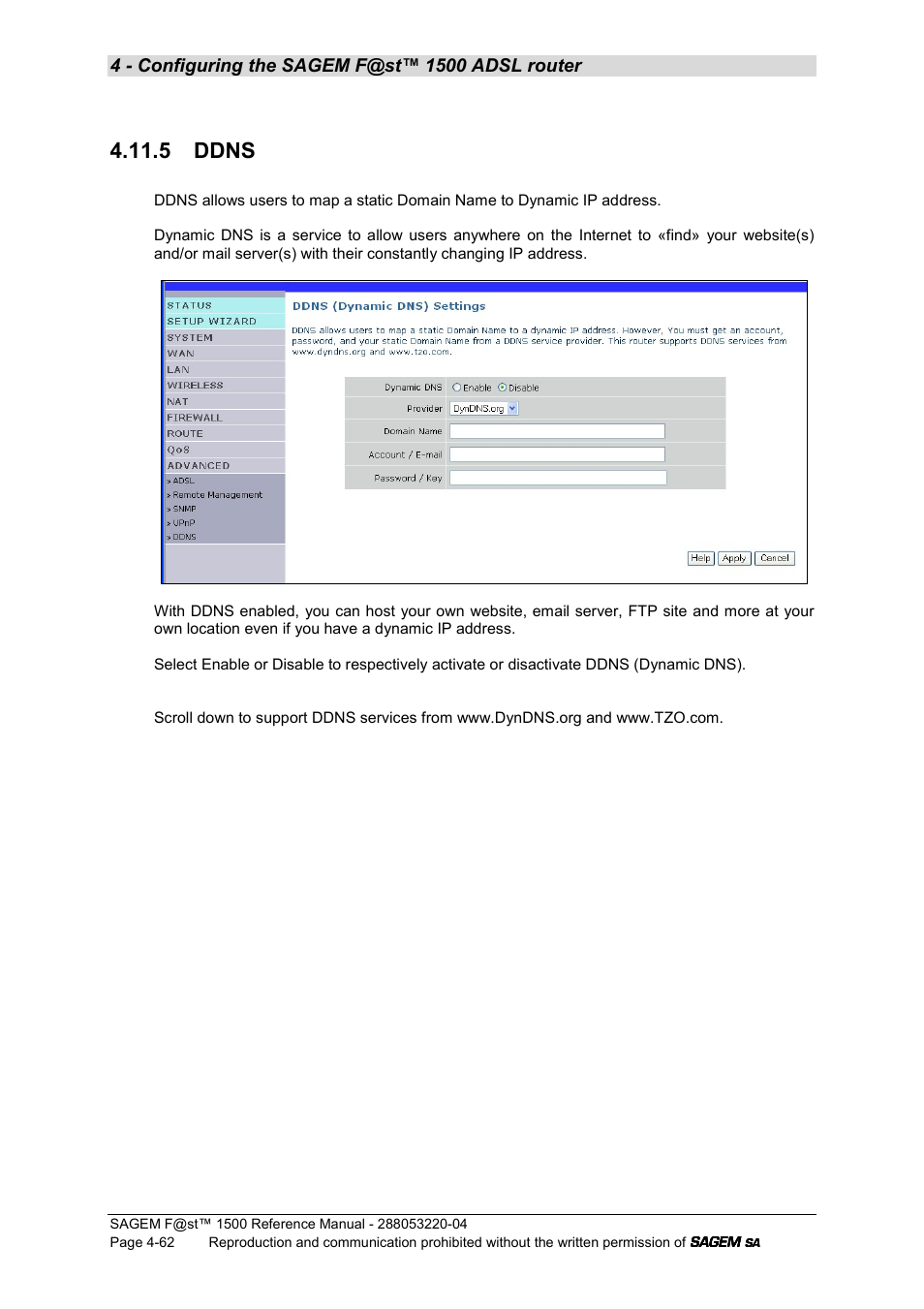 5 ddns | Sagem SAGEMFAST 1500WG User Manual | Page 108 / 138