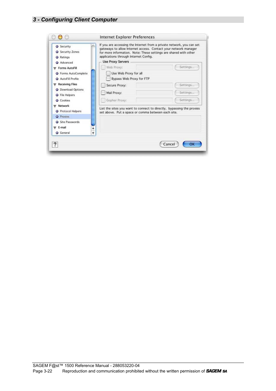 3 - configuring client computer | Sagem SAGEMFAST 1500WG User Manual | Page 46 / 138