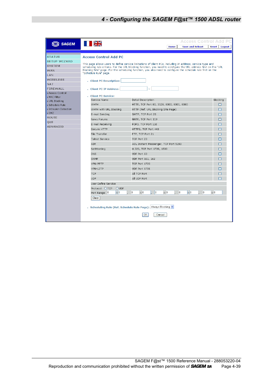 Sagem SAGEMFAST 1500WG User Manual | Page 85 / 138