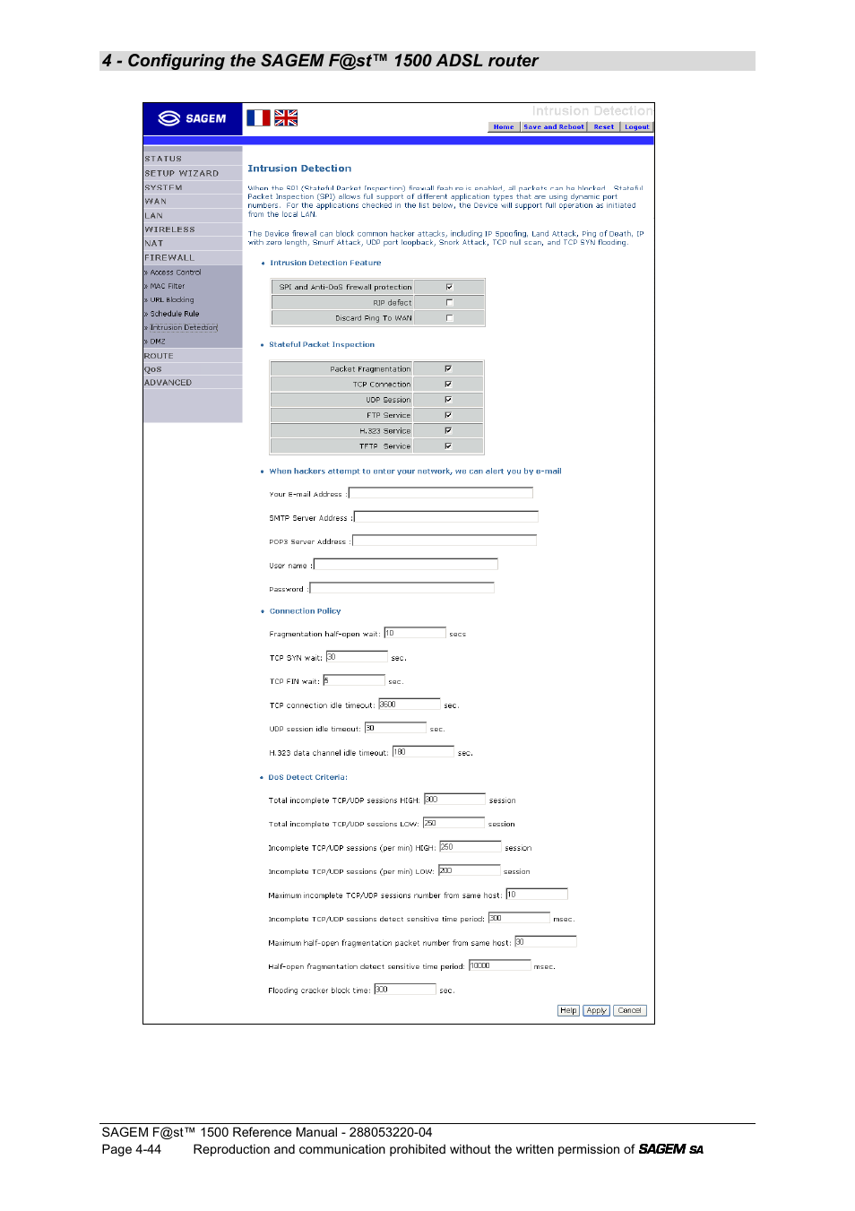Sagem SAGEMFAST 1500WG User Manual | Page 90 / 138