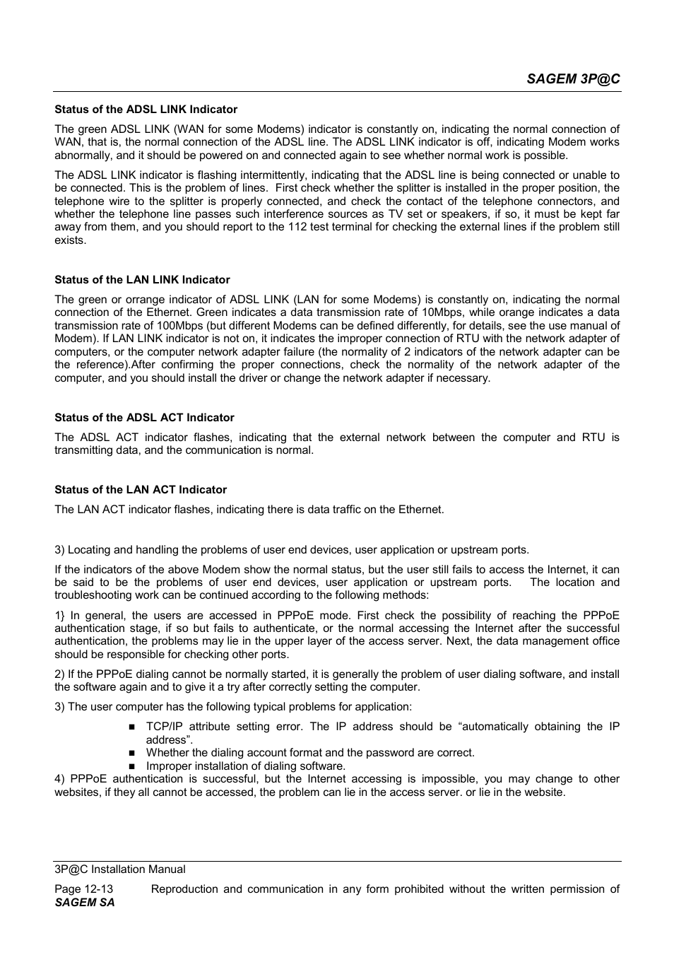 Sagem 3p@c | Sagem 4450E User Manual | Page 170 / 198