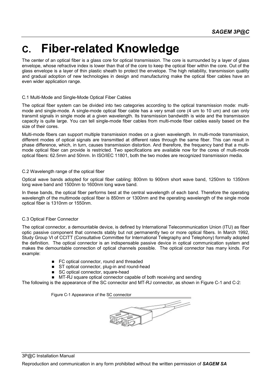 Fiber-related knowledge | Sagem 4450E User Manual | Page 196 / 198