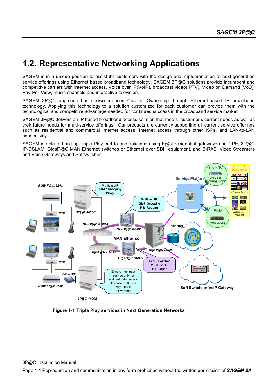 Representative networking applications, Sagem 3p@c | Sagem 4450E User Manual | Page 20 / 198