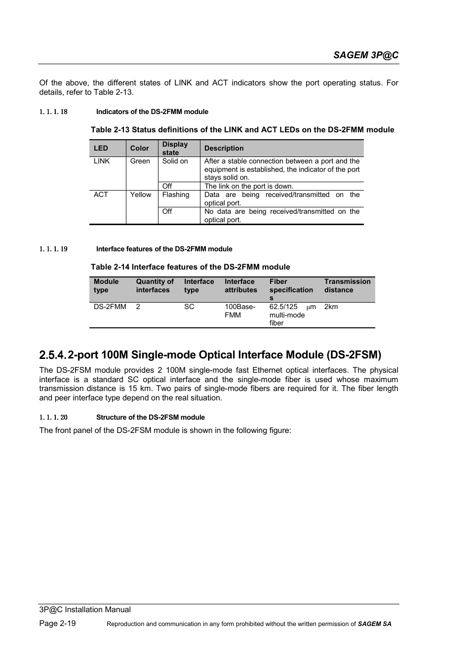 Sagem 3p@c | Sagem 4450E User Manual | Page 42 / 198