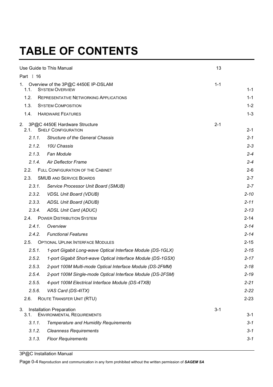 Sagem 4450E User Manual | Page 5 / 198