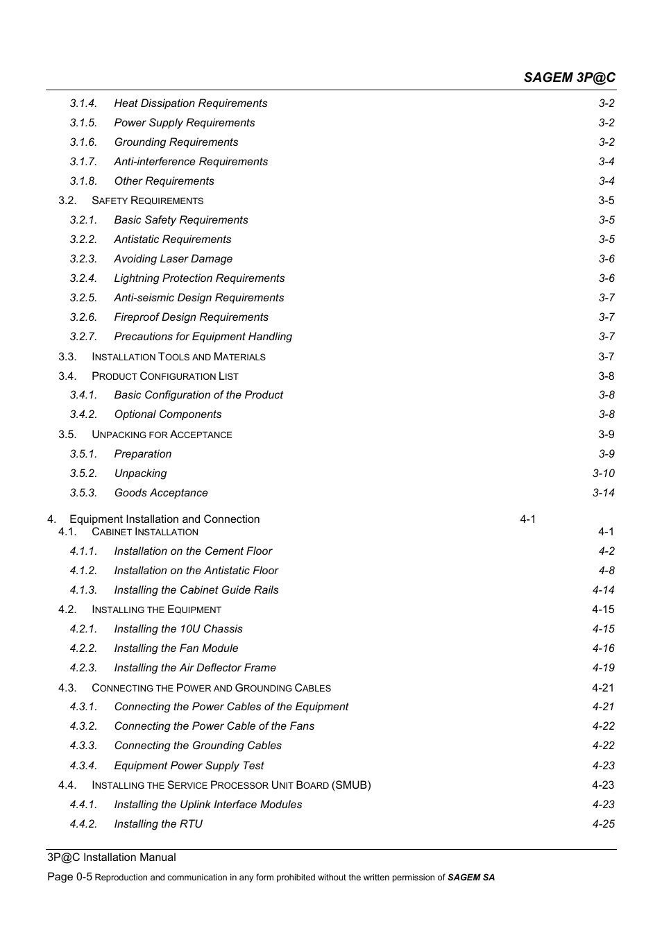 Sagem 3p@c | Sagem 4450E User Manual | Page 6 / 198