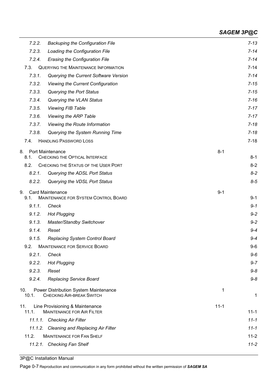 Sagem 3p@c | Sagem 4450E User Manual | Page 8 / 198